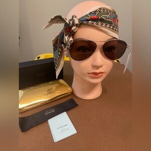 The Row Eyevan Wiley Titanium Brown Sunglasss